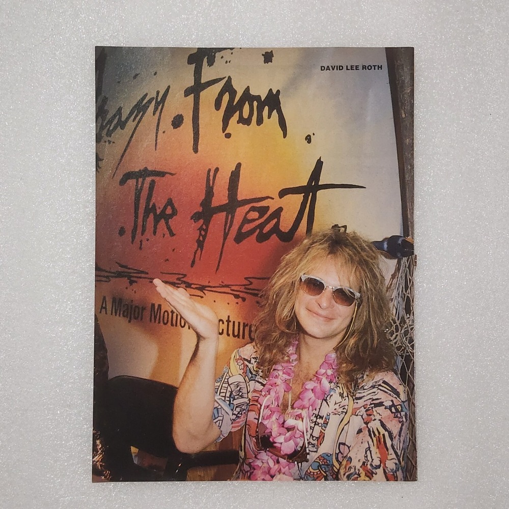 David Lee Roth Van Halen Vintage Poster Magazine Clipping 8x10 1990s Rock Art